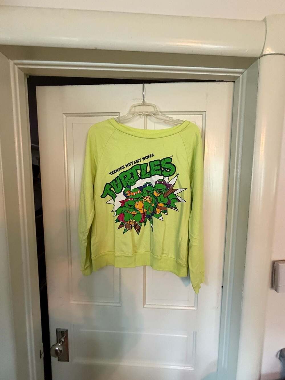 Nickelodeon Teenage Mutant Ninja Turtles Lime Green Graphic Sweatshirt XL